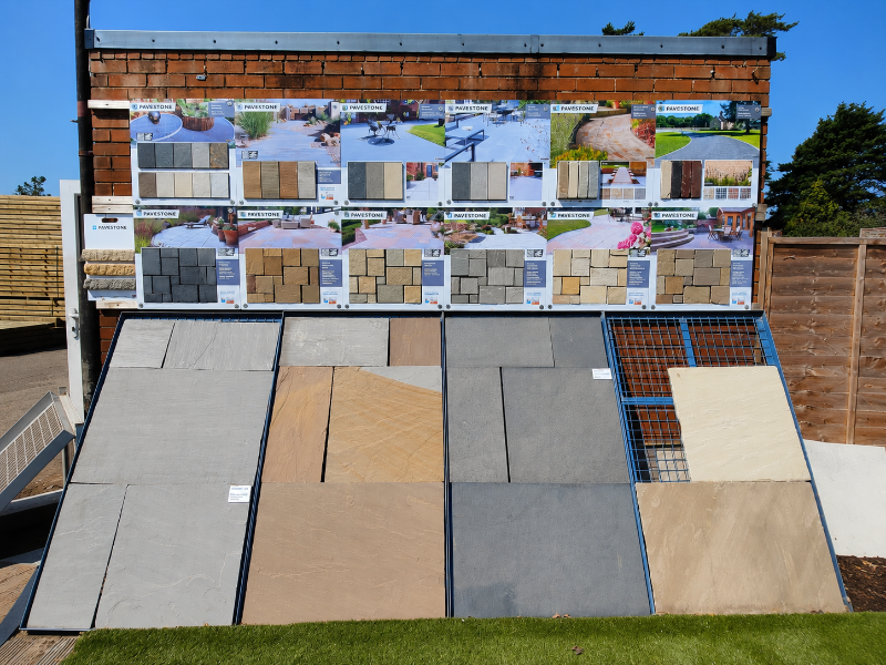 Outside paving display Droitwich